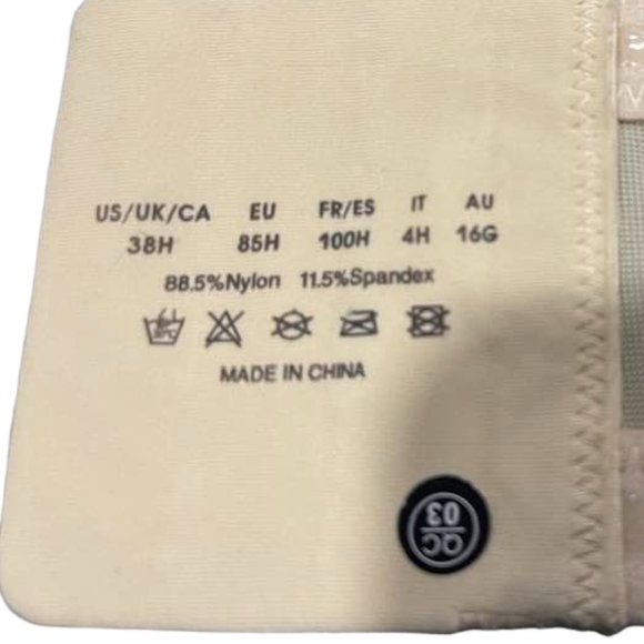 Strapless Underwire Beige Padded Bra - size 38H - Picture 8 of 13